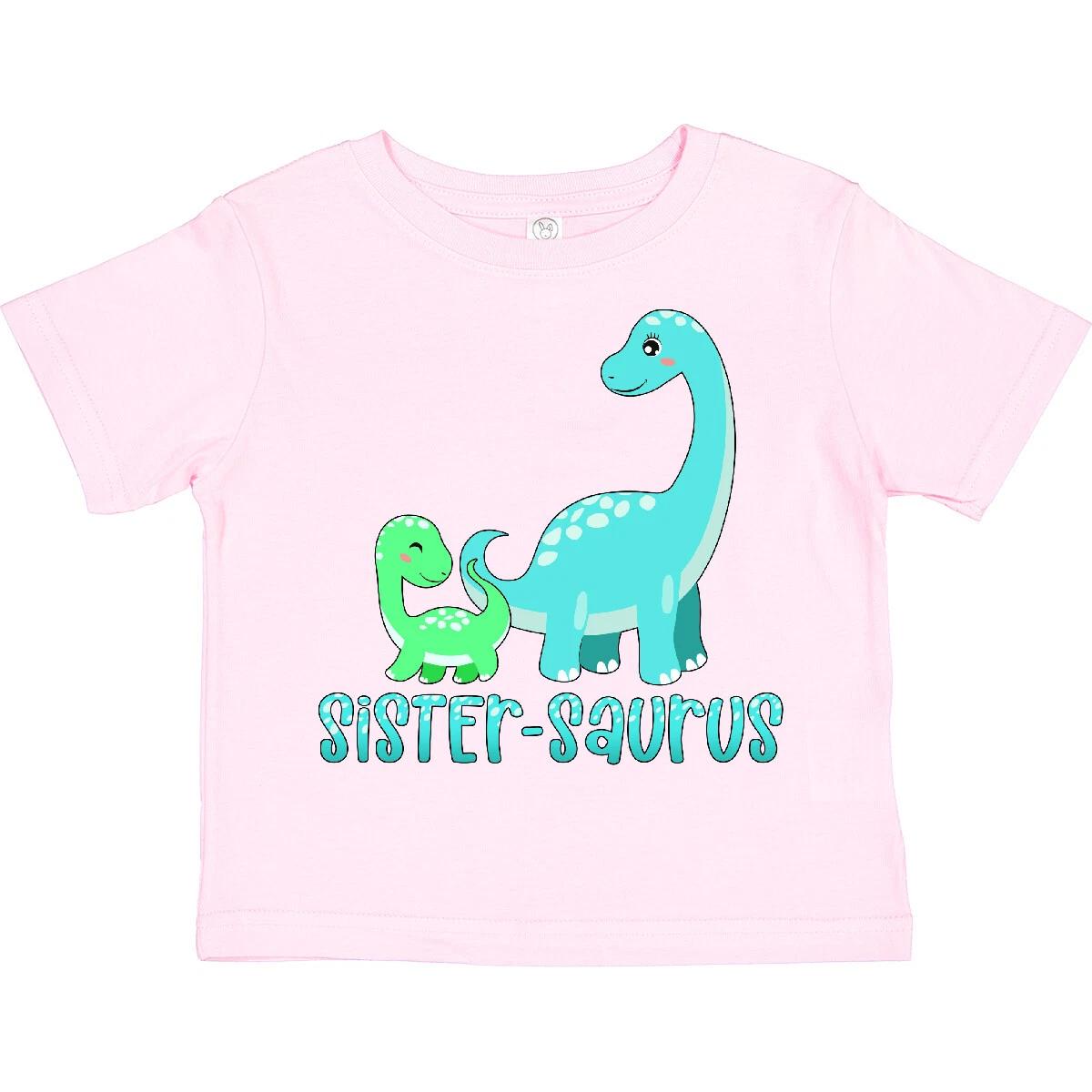 Inktastic Sister-saurus Cute Brontosaurus Family Toddler T-Shirt Siblings Kids 120