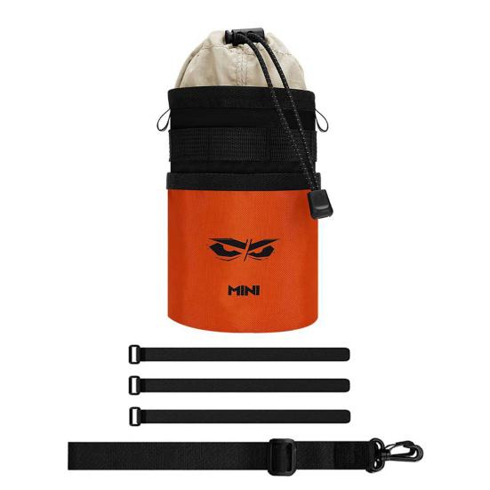 Bicycle Water Bottle Bag with Side Pockets MTB Mountain Road Bike Water Bottle Carrier Drawstring Pouch Cycling Accessories
