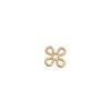 14K Gold Plated Smooth Snowflake Clover Bead Connector for DIY Jewelry