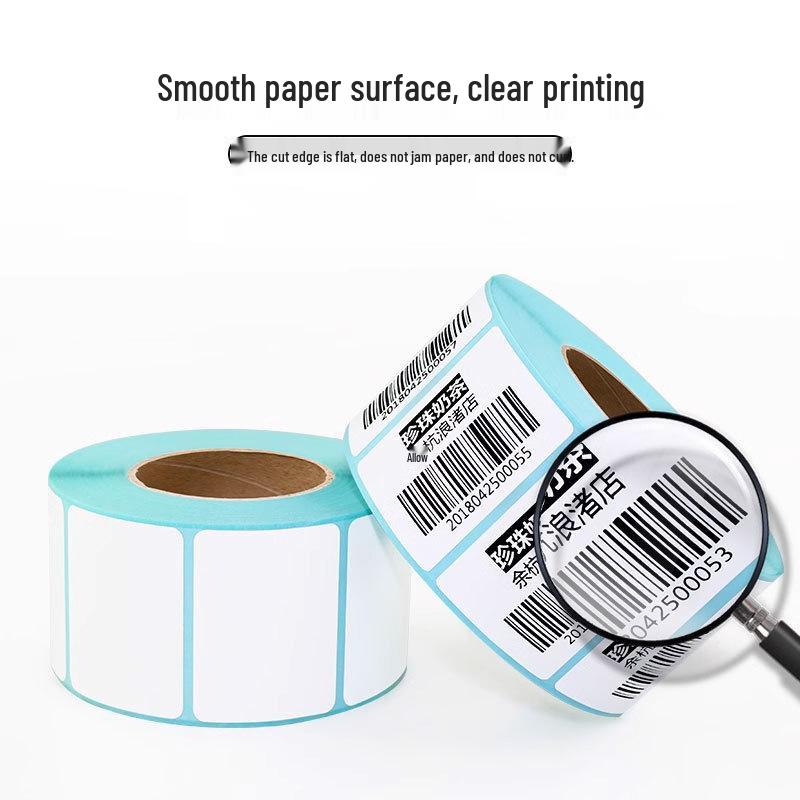 Durable Thermal Label Paper 60x40-100x100-100x150, Custom Adhesive Barcode Stickers
