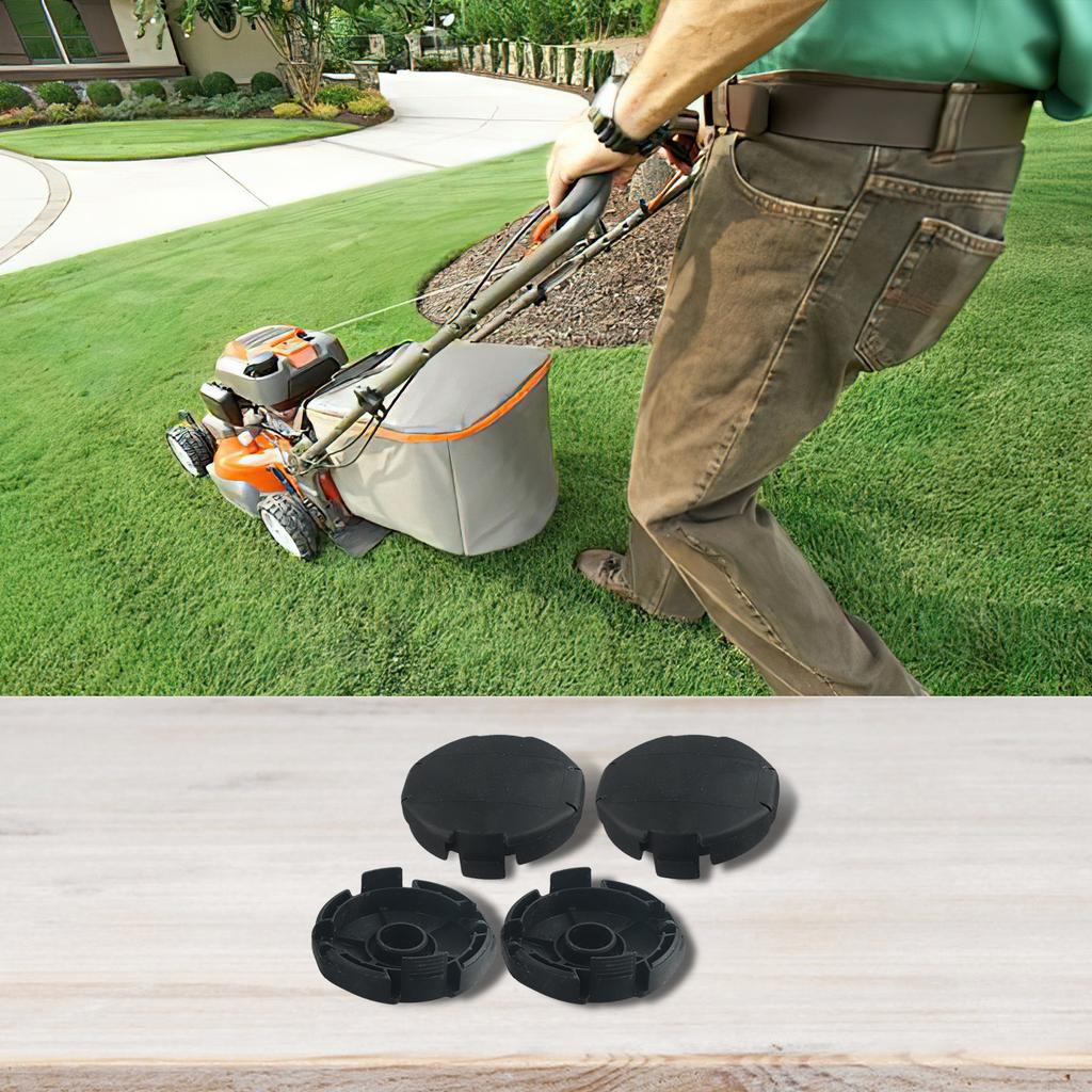 4 Pieces Trimmer Head Covers for Speed Feed 450 Line Trimmer Compatible with OEM 28820 07390 and X472000031 for Line Protection