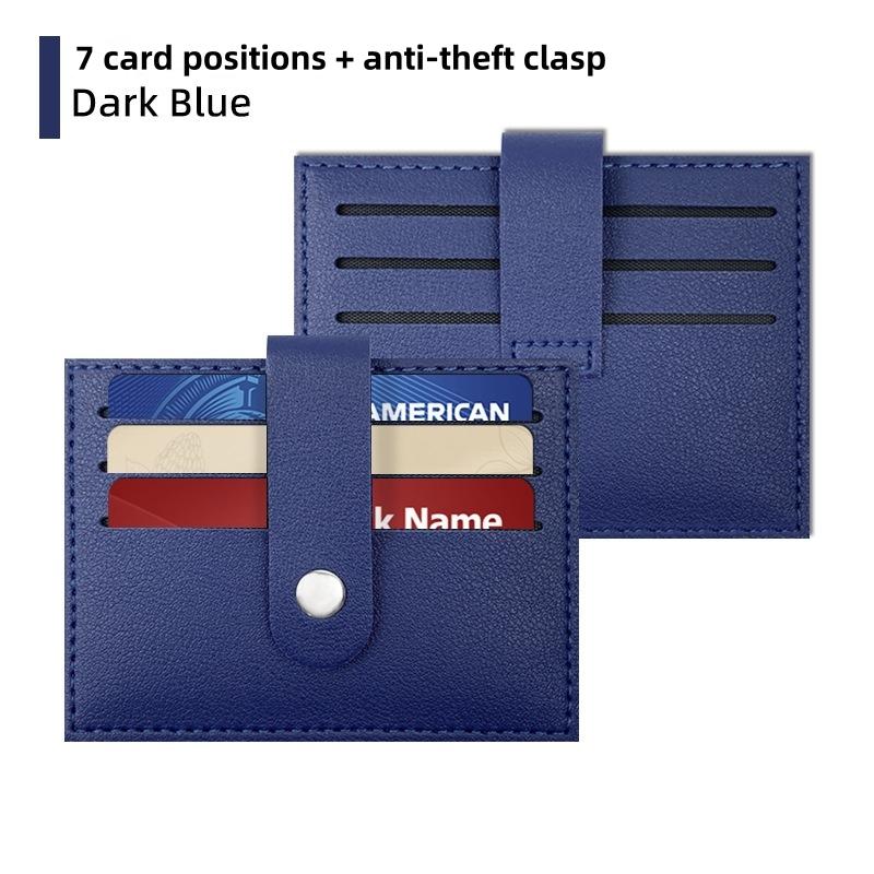 Business Anti-theft Brush PU Leather Card Slim ID and Bank Card Holder Wallet Protective Case Coin Card Holder Pouch