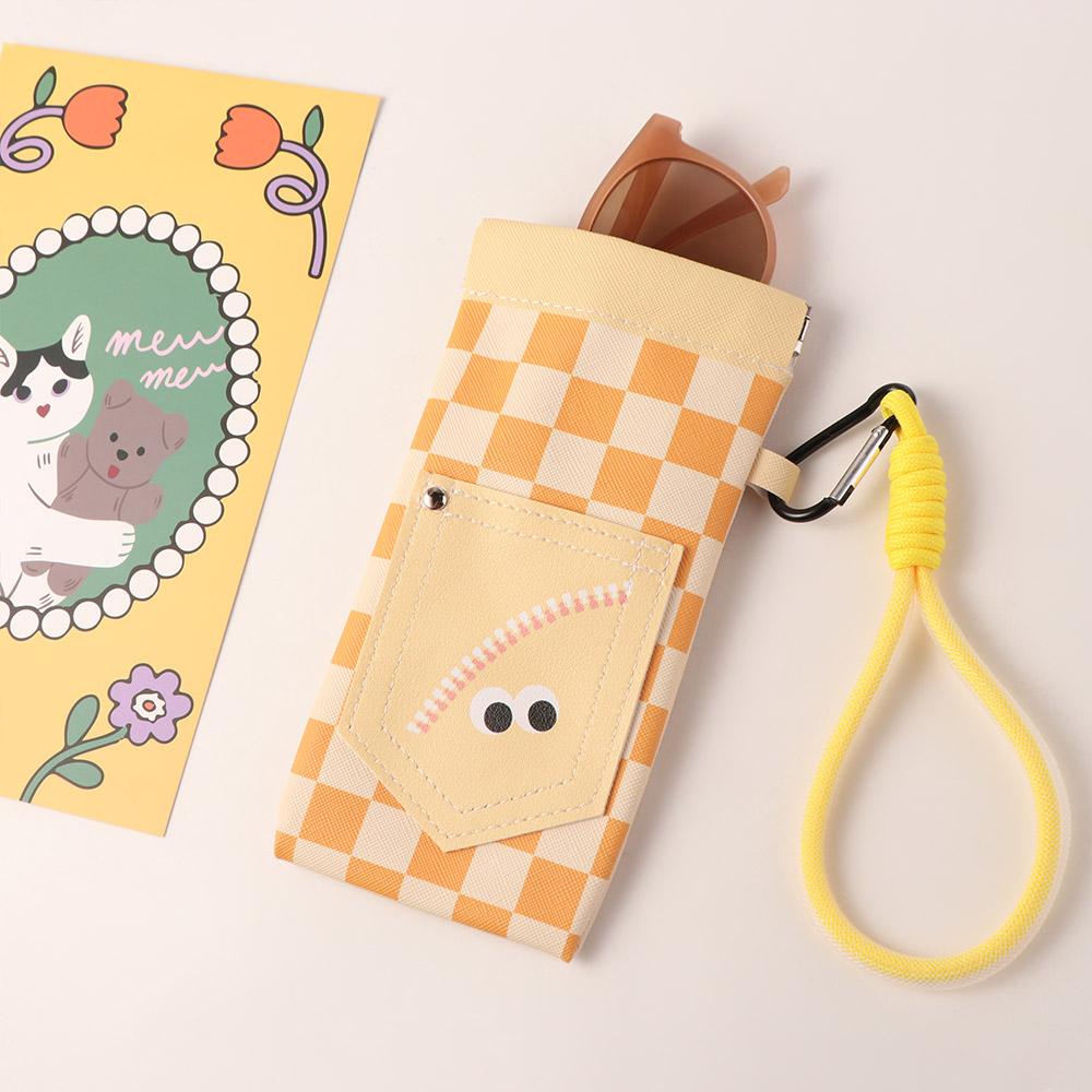 Sunglasses Pouch Glasses Storage Bag Portable Sunglasses Eyeglass Bag Pu Leather Glasses Bag  Male