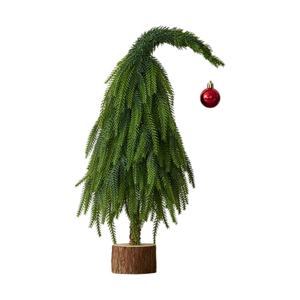 Christmas Tree PE Crooked Neck DIY Decoration Package, Encrypted Desktop Ornament, Simulated Small Tree