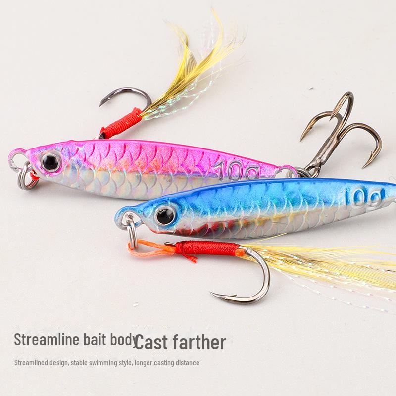 Fish Scale Pattern Long-Distance Iron Plate Lure for Bass, Catfish, and Croaker