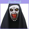 Terrifying Nun Horror Mask Cosplay Valak Scary Latex Full Face With Headscarf