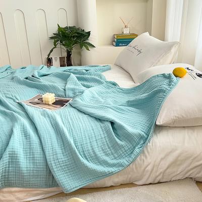Children's Six-layer Bubble Gauze Solid Colour Throw Blanket Super Soft Multifunctional Cotton Gauze Cover Blanket Cozy Nap Towel Quilt For Home