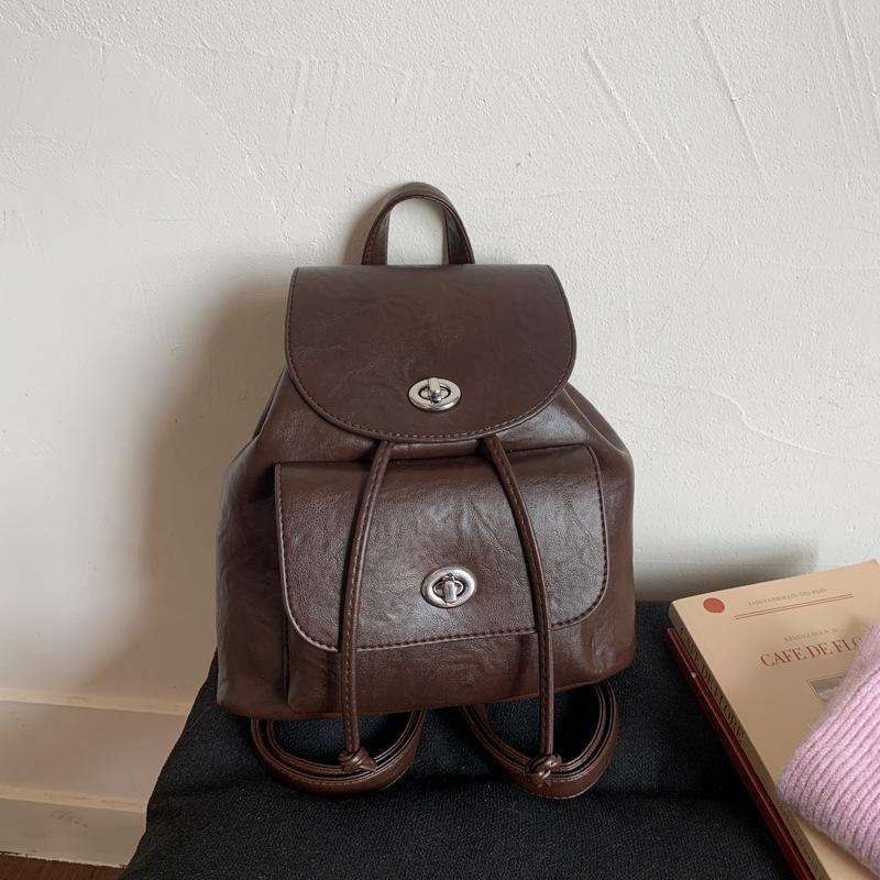 Retro Backpack Large Capacity Bag Fashionable Backpack Outdoor Commuter Bag Going Out Travel Small Bag