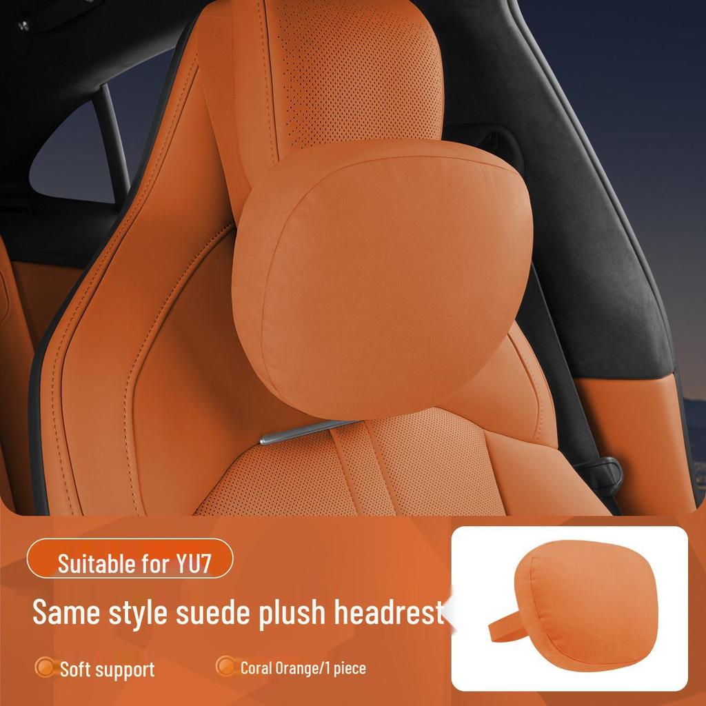 Xiaomi SU7/Ultra/YU7 Magnetyczny Zagłówek Podparcie Szyi i Lędźwi Skórzana Poduszka