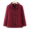 Chic Floral Print Spring/Autumn Jacket for Senior Women