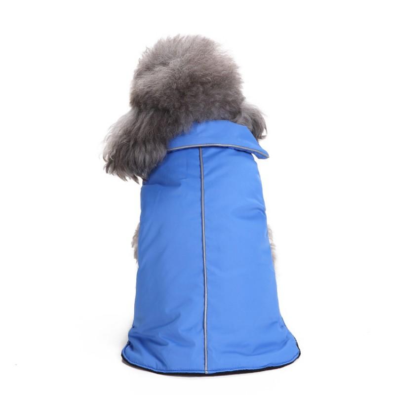 Winter Thickened Reflective Reversible Dog Jacket Pet Cotton Coat Warm Clothing Small Medium Large Dogs