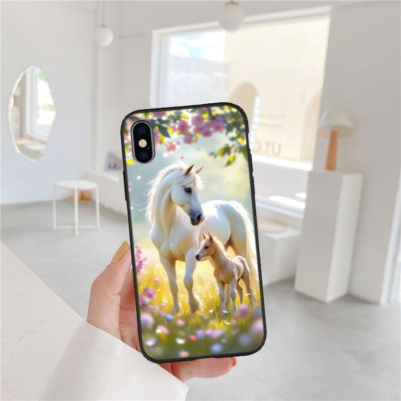 BF56 Fint Häst Mjukt Skal Telefonfodral för Redmi Note 8 9 Pro Max 9S 9T 9C NFC 8T 8A 10A A4