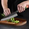 Kitchen Knife Hand Forged Damascus Steel 8-inch Chef Knife with Stable Handle for Cutting Raw Meat Vegetables and Fruits At Home