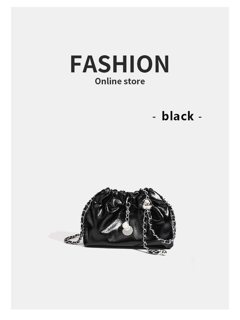 2025 Lux Pleated Cloud Chain Shoulder/Crossbody Bag - Elegant Women's Fashion Accessory