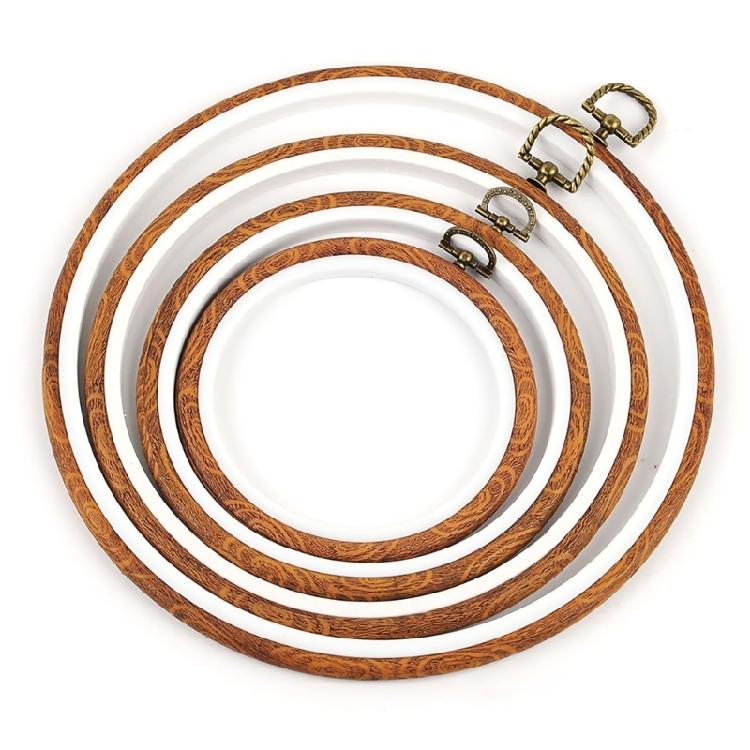 Decorative Crosses Stitching Hoop Embroidery Frame Round Embroidery Hoop Embroidery Circle Rings for Craft Enthusiasts
