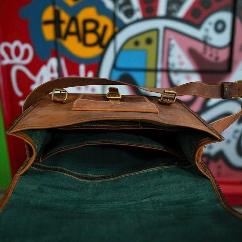 Leather Messenger, Laptop Bag, Briefcase, Cross-Body, Office Handbag, Rustic Vintage Messenger Bag Valentine Gifts for Men