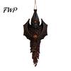 Mysterious Garden Hanging Planter Halloween for Indoor Outdoor Use, Gothic Bat Cat Witch Raven Decorative Flower Basket Plant Pot Holder, Spooky Wall