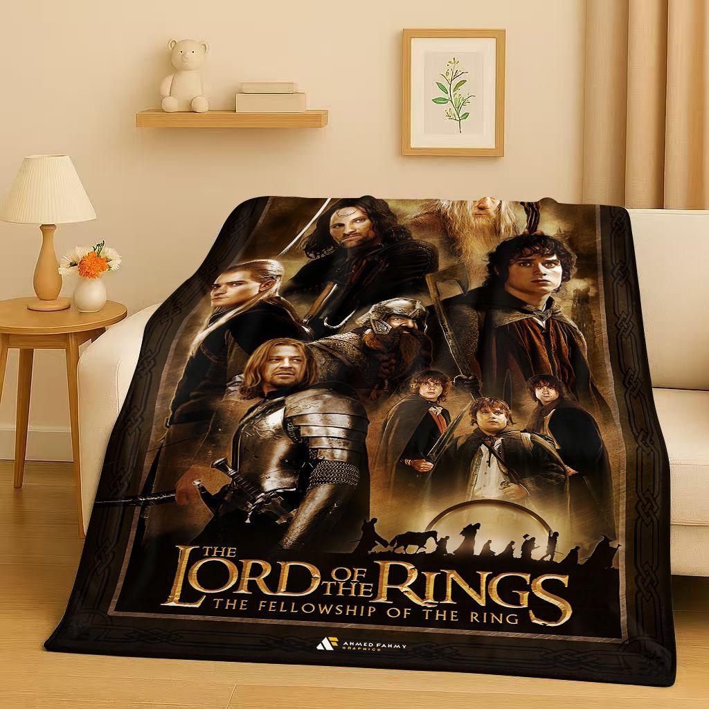 HD L-Lord of The Rings H-Hobbit Gandalf Legolas Flannel Blanket,Ultra Soft Warm Plush Throw for Home Bedroom Bed Sofa Cover