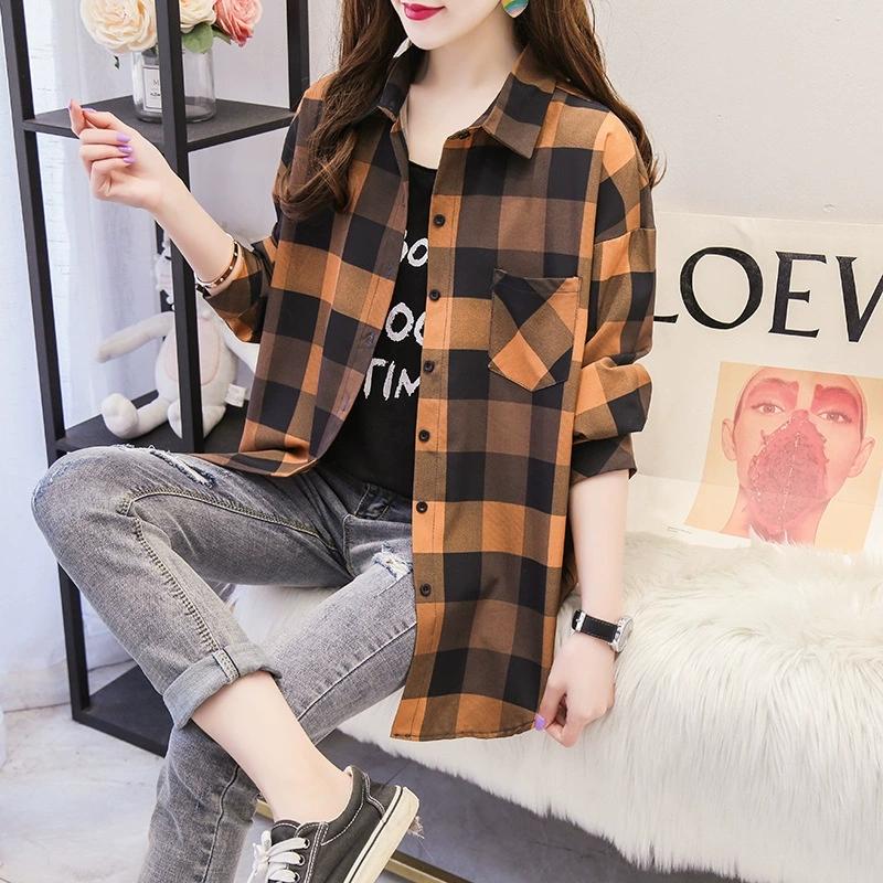 IHUASU Women's Fashion Casual Long Sleeve POLO Neck Blouses & Shirts