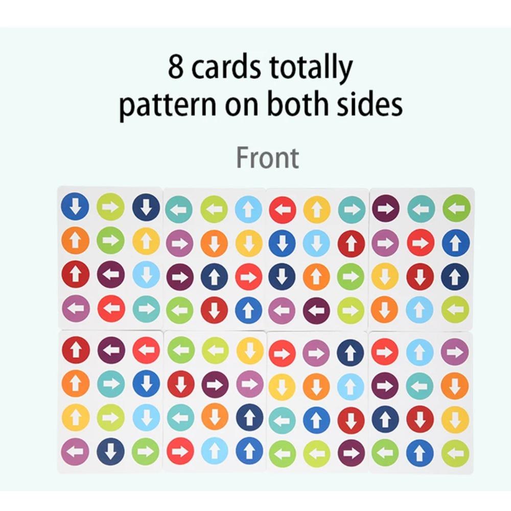 Baby Montessori Wooden Toys Color Direction Sensory Board Arrow Matching Game Logical Thinking Training Educational Blocks Toys