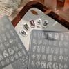 Multifunctional Manicure Tool Kit Various Small Stamping Plates For Nail Art Transfer Butterfly Designs Stainless Steel Template