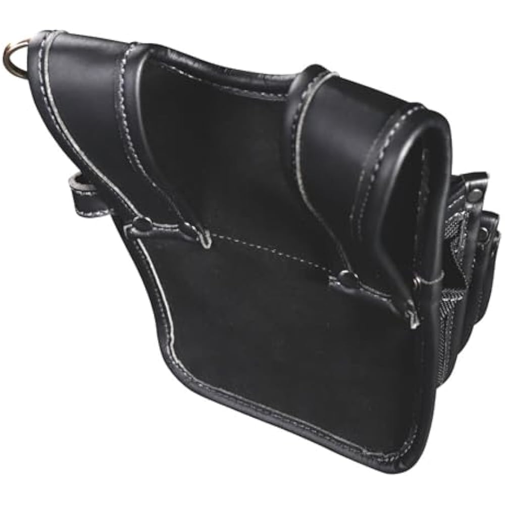 Fujiya (Fujiya) Architectural Thin Waist Bag, 2 Tiers, Black Gold, Light PU Leather Series, AB-42BG