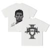 Collezione Stelle del Calcio Stampa T-shirt a Maniche Corte Girocollo Abbigliamento Streetwear Stampa Moda Maglietta Casual Oversize