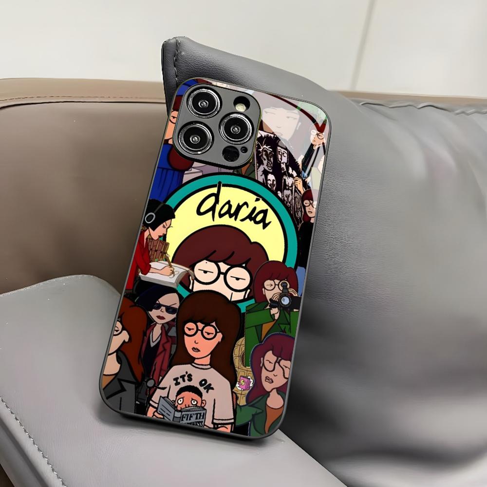 Anime D-Daria Phone Case for Iphone 17 Air 16 15 14 12 11 13 Pro Max Mini X Xr Xs Puls Black Glass Cover