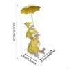 Duck Holding Umbrella Statue ,Garden Decor, Animal Sculpture, Resin Figurine for Lawn