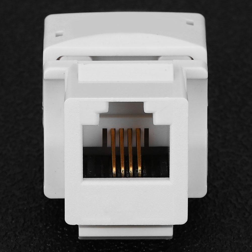 5Pcs Cat 3 Telephone Voice Module RJ11-90° ABS Network Module with Dust Cover Network Cable Information Module Telecommunication