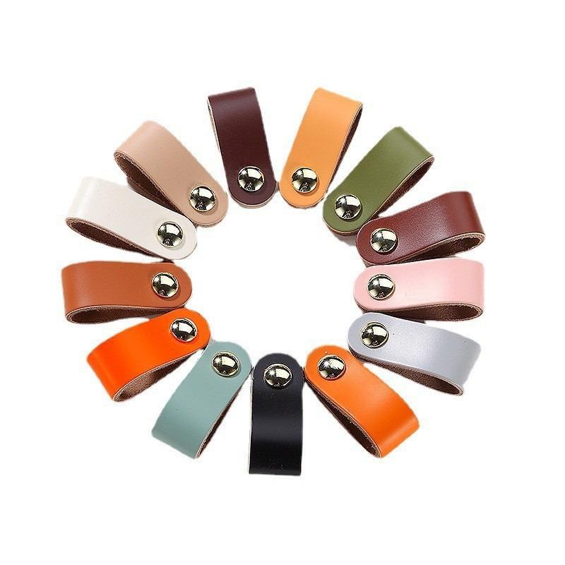 10Pcs PU Leather Earphone & Cable Organizer -Free Cord Winder, -C/Lightning/-A Compatible