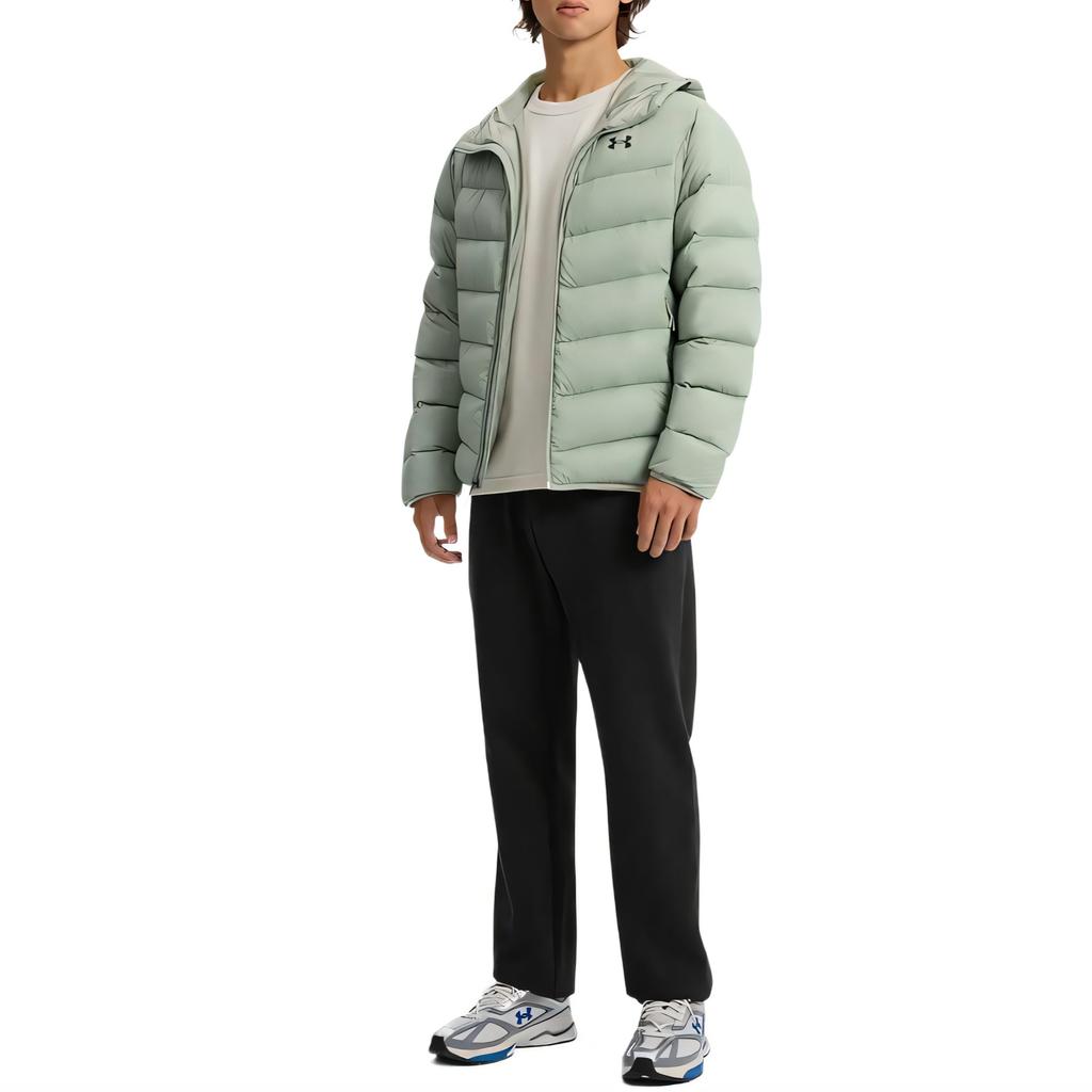 Under Armour Down Jackets Men's Forest Green Hooded Thickened Down Jacket 6001970-504