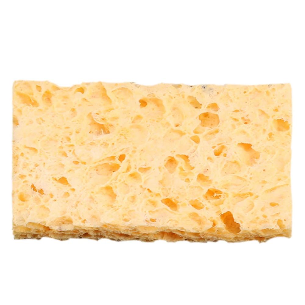 10Pcs Cleaning Sponge Cleaner Yellow High Temperature Enduring Cleaner Sponge For Electric Welding Soldering Iron Tip