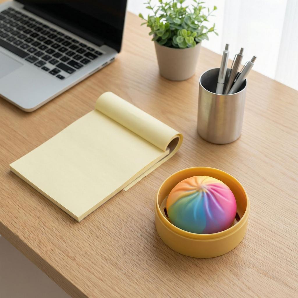Colorful Steamed Bun Squeezable Toy