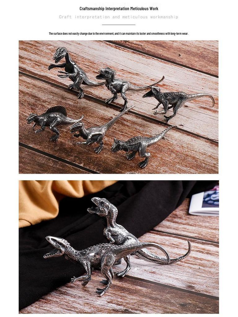 Creative Stainless Steel Dinosaur Figurine – Home Decoration & Children's Gift