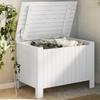 VidaXL Storage Box with Lid RANA White Solid Pine Wood, Blanket Box, Storage Chest, Box of 4002330
