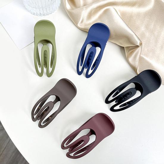 Women Hair Clip Hollow Out Matte Texture Decorate Anti-slip Hair Decoration Elastic Hold Tightly Women Hairpin Hair Accessory