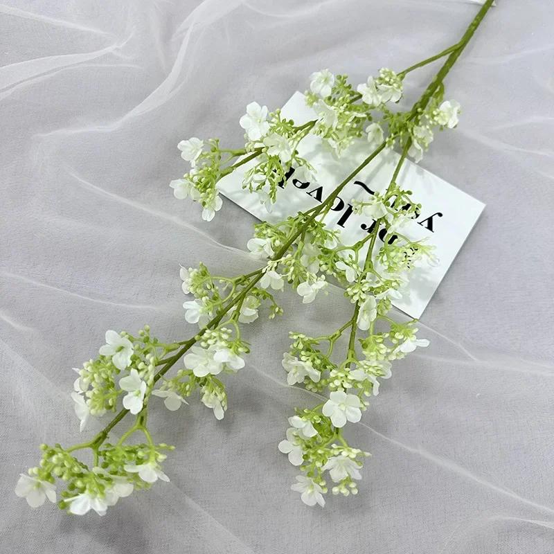 Simulation Flowers Silk Gypsophilas Wedding Decor Artificial 3 Forks Gypsophila Branches Pink Fake Flower Balcony Decoration