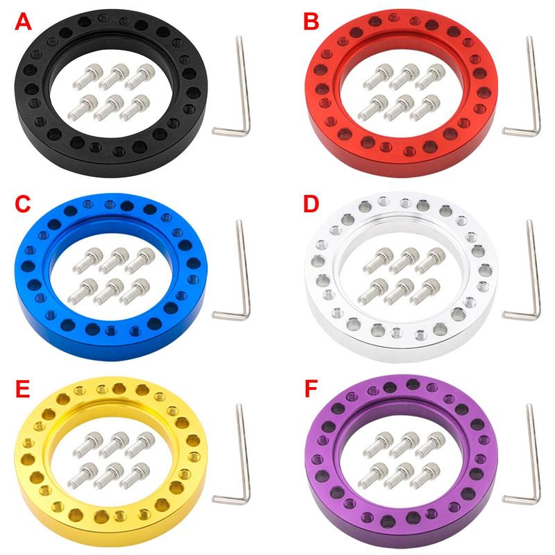 Universal Aluminum Car Steering Wheel Hub Boss Adapter Kit Racing Spacer for High Performance Vehicles
