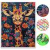 Diamond Painting Set DIY 5D Full Diamond Giraffe With Colorful Flowers Crafts for Home Wall Decoration