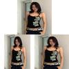 Sexy Flower Embellished Tank Top With Splicing For Summer Fashion Enthusiasts