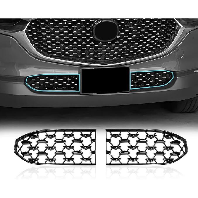 LUWU Сетка передней решетки радиатора Совместимо с 2024 2025 Mazda CX-5 Передняя сетчатая решетка отделки накладки Защитная накладка на переднюю сетчатую решетку для 2024 2025 Mazda CX5 Автомобиля 2019-2026 Mazda CX-30 (30