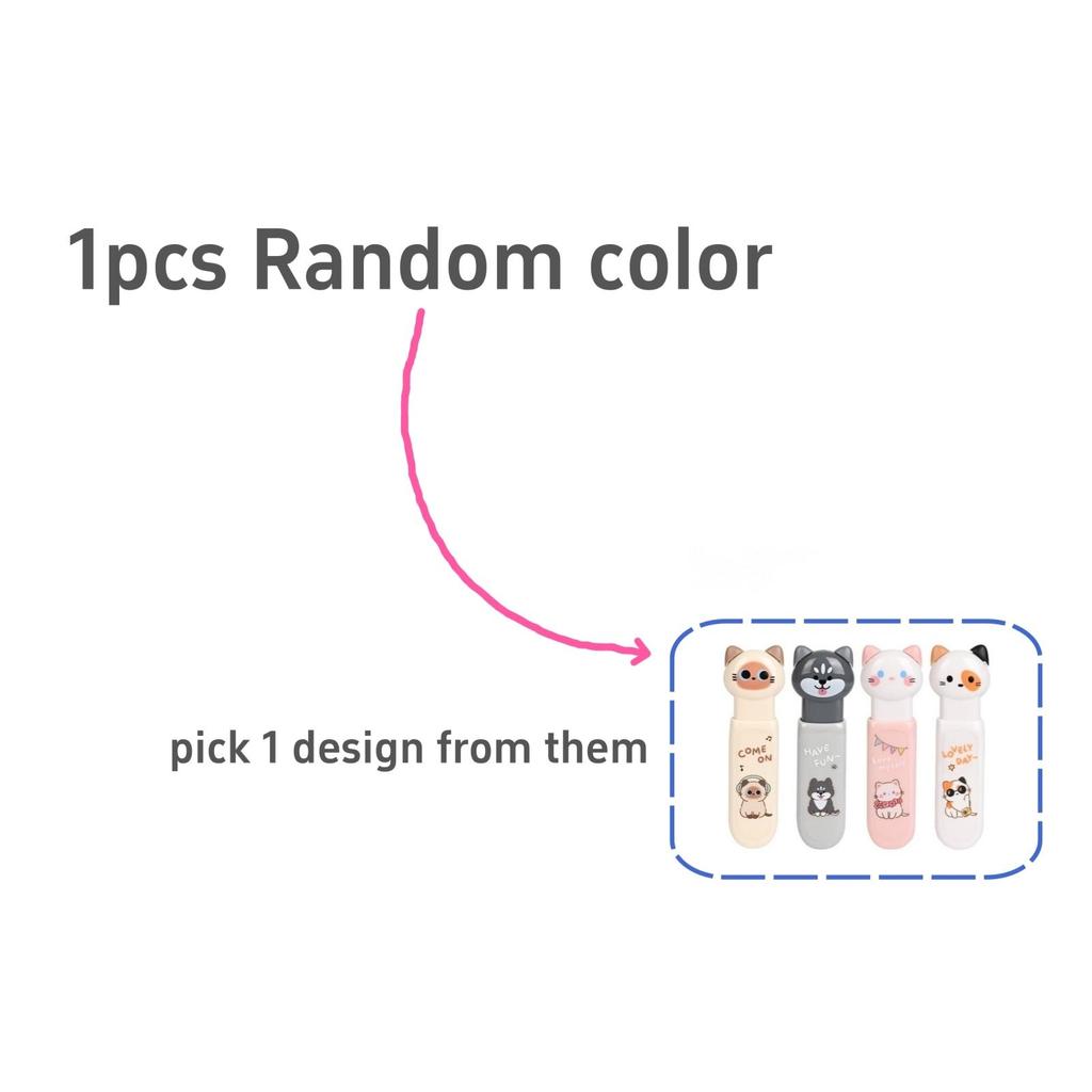 1/4pcs Lovely Cat Correction Tape Cute Cartoon Kitty Press Function Correcting Tapes Office School