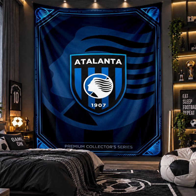 Wandbehang Tapisserie Atalanta FC Druckstoff für Wohnzimmer Schlafzimmer Heimdekoration