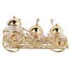 3 Piece Set European Style Gold Sugar Jar with Lid Spoon Polished Glass Seasoning Jar Condiment Pot