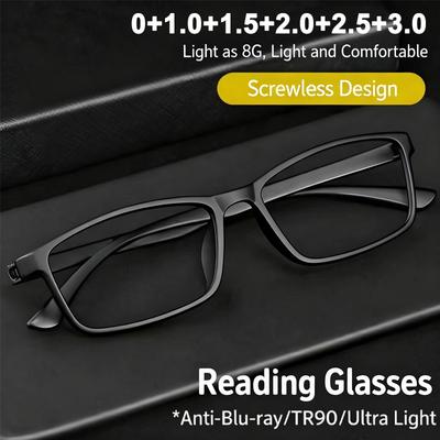 Titanium Reading Glasses TR90 Anti Blue Ray Full Frame Computer Spectacles Diopter +1.0 To +4.0 for Men Women