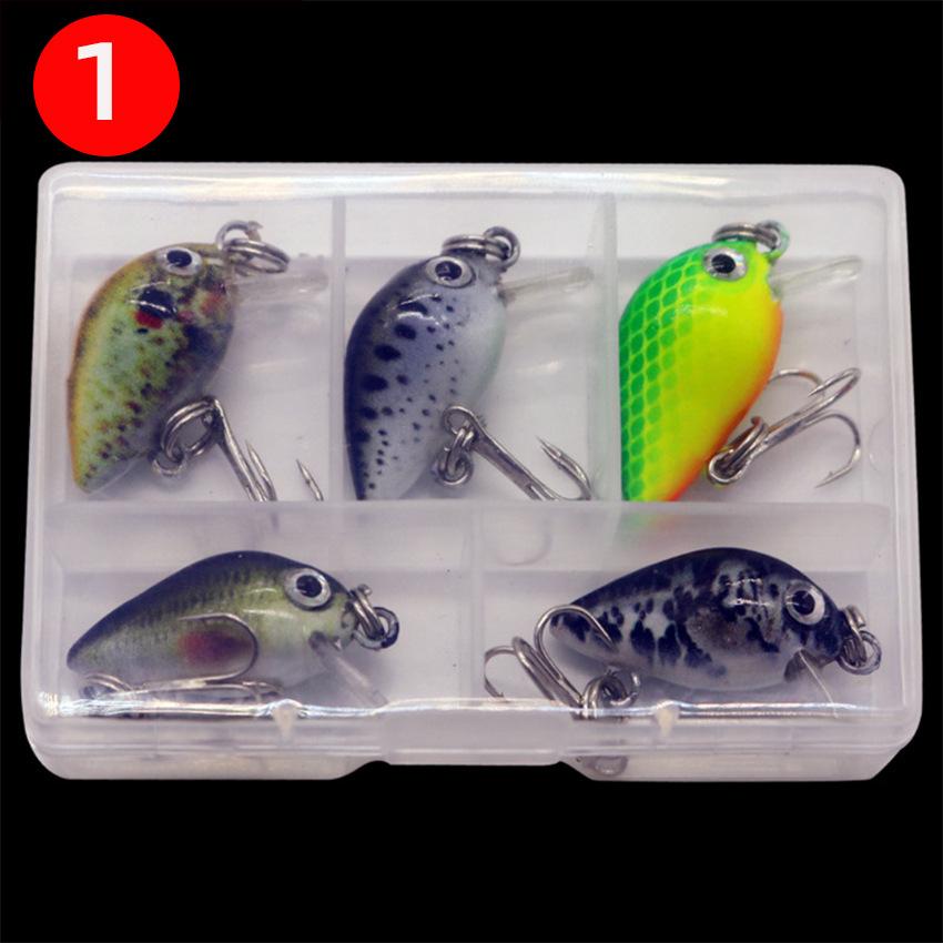 Foreign Trade Live Bait Plastic Chubby Type 1.5G Mini Bait Box with Hooks Fishing Lure Set
