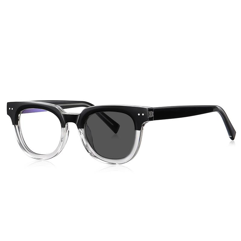 New Square Glasses Frame Photochromic Anti Blue Light Computer Reading Glasses For Men Prescription Glasses Women Eyewear