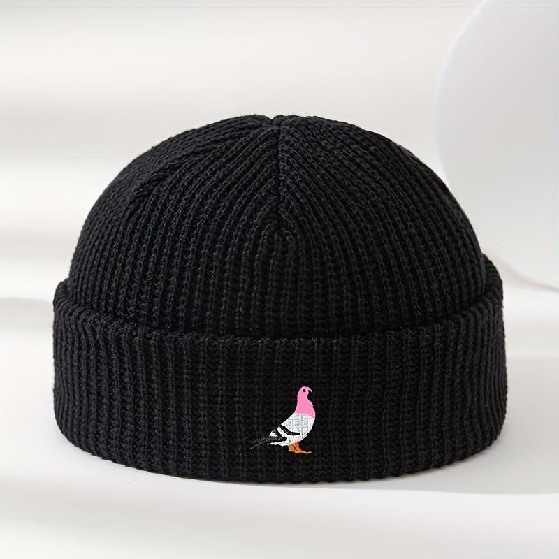 Warm Knitted Hat Unisex Outdoor Warm Casual Beanie Fashion Versatile Ski Hat Cycling Hat чёрный