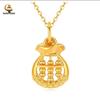 Pure Gold Slim Waist Abacus Pendant Necklace - Promotional Gift Style